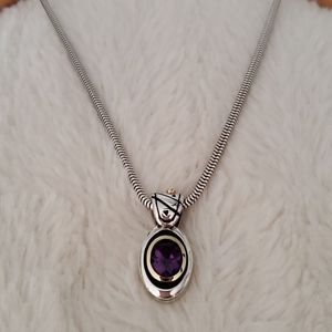 John Atencio Amethyst Pendant Necklace